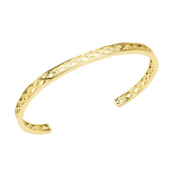 10K Yellow Gold スターバングル 10K イエローゴールド バングル 幅4mm 17.5cm - AVALANCHE OFFICIAL STORE