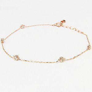 ブレスレット ダイヤモンドブレスレット 0.20 k18 ピンクゴールド 送料  