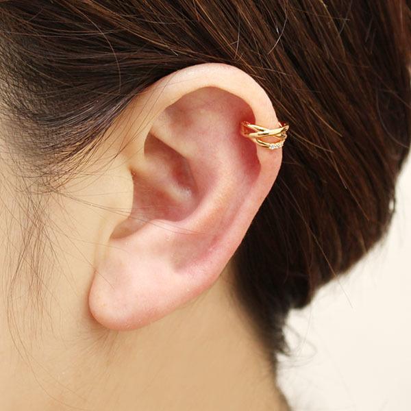 【断捨離】【ブランド・k10含む】リング・ピアス・イヤーカフまとめ売り K10ダイヤモンドイヤーカフ（片耳用）｜イヤーカフ｜アガット