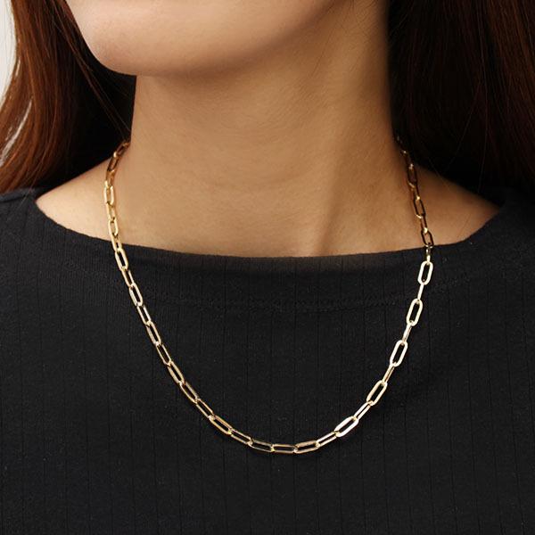 18KPG チェーンネックレス 45cm LARA Christie（ララクリスティー） ネックレス チェーン 18金 最長