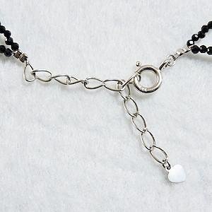 2連ネックレス ネックレス セミロングネックレス エメラルド ブラックスピネル エメラルドネックレス ブラックスピネルネックレス プレゼント ギフト puの画像