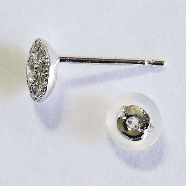ダイヤモンド ピアス k18 ホワイトゴールド 0.12ct 円形 スタッド 可愛い プチ フラワーイメージ レディース ダイヤ 送料無料 プレゼント ギフト 自分買い puの画像
