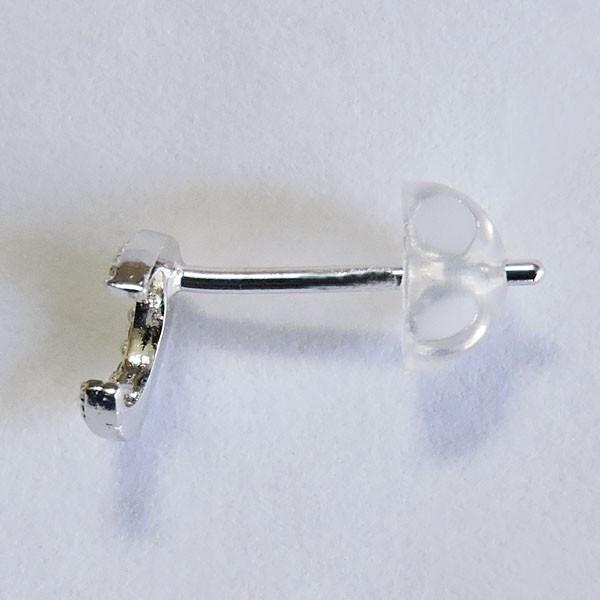 ダイヤモンド ピアス k18 ホワイトゴールド 0.05ct スタッド 可愛い 三日月形 レディース ダイヤ 保証書付 送料無料 プレゼント ギフト ご褒美 自分買い puの画像