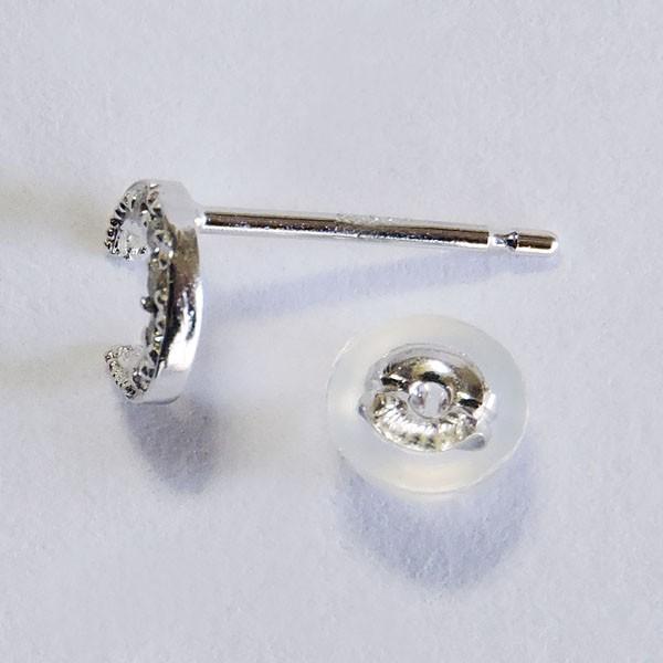 ダイヤモンド ピアス k18 ホワイトゴールド 0.05ct スタッド 可愛い 三日月形 レディース ダイヤ 保証書付 送料無料 プレゼント ギフト ご褒美 自分買い puの画像