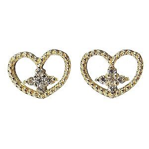 ダイヤモンドピアス ハートピアス ダイヤピアス k18 ゴールド 18金