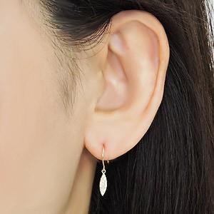 ダイヤモンドピアス ダイヤピアス k18 ゴールド フック式ピアス ダイヤ 0.12ct アメリカンピアス マーキス型 送料無料 プレゼント ギフト ご褒美 自分買い puの画像