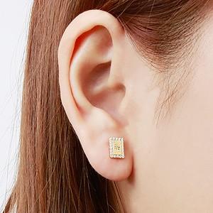 4℃ k18 ダイヤモンド　ピアス　月 ピアス ダイヤモンド 0.22ct k18 ダイヤモンドピアス ダブルロック
