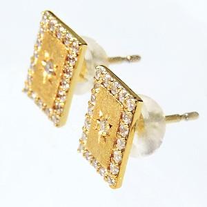 ピアス ダイヤモンド 0.22ct k18 ダイヤモンドピアス ダブルロック