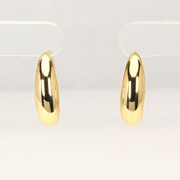 【新品仕上げ済】4℃ イエローゴールドデザインフックピアス shinjunomori_dpe226581f