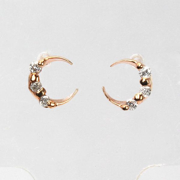 ピアス ダイヤモンドピアス ダイヤモンド スタッド k10 10金 ピンク 