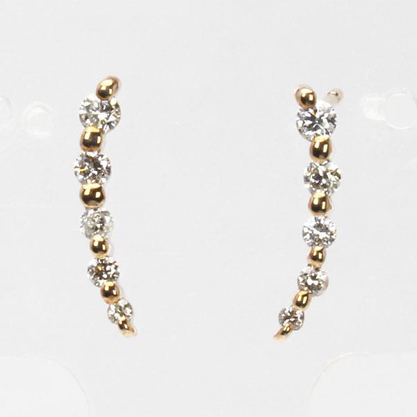 ピアス ダイヤモンドピアス ダイヤモンド スタッドピアス k18 18k 18金 イエローゴールド レディース 送料無料 ジュエリー プレゼント ギフト 自分買い puの画像