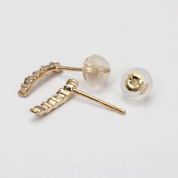 ピアス ダイヤモンドピアス ダイヤモンド スタッドピアス k18 18k 18金 イエローゴールド レディース 送料無料 ジュエリー プレゼント ギフト 自分買い puの画像