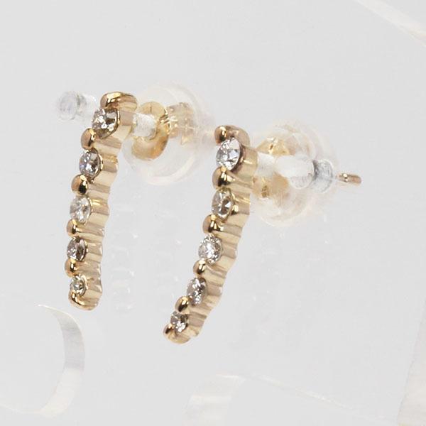 ピアス ダイヤモンドピアス ダイヤモンド スタッドピアス k18 18k 18金 イエローゴールド レディース 送料無料 ジュエリー プレゼント ギフト 自分買い puの画像