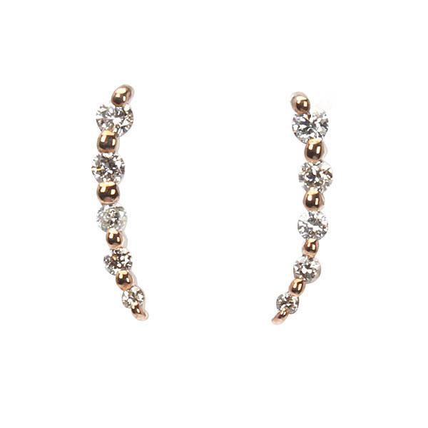 ピアス ダイヤモンドピアス ダイヤモンド スタッドピアス k18 18k 18金 ピンクゴールド レディース 送料無料 人気 プレゼント ギフト ご褒美 自分買い puの画像