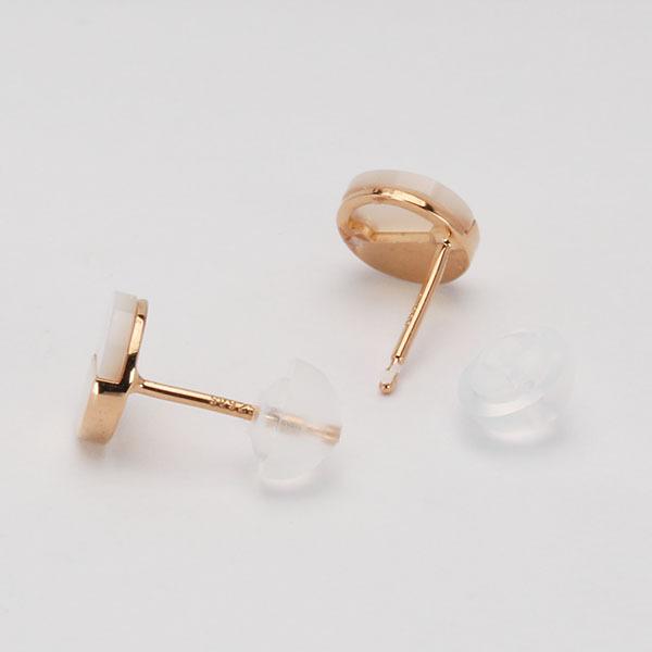 ピアス 白蝶貝ピアス 白蝶貝 シェル スタッドピアス k18 18k 18金 