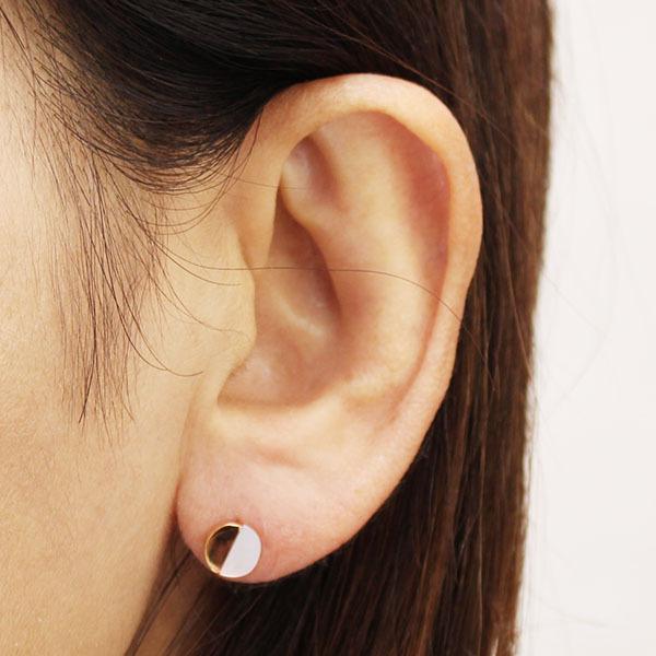 ピアス 白蝶貝ピアス 白蝶貝 シェル スタッドピアス k18 18k 18金 