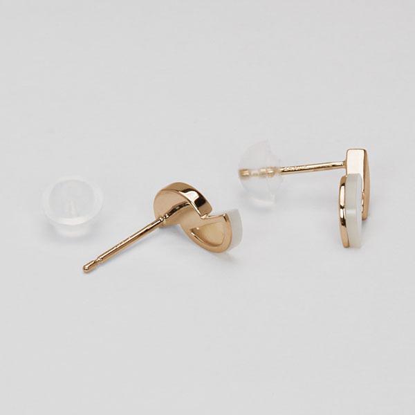 ピアス 白蝶貝ピアス 白蝶貝 シェル スタッドピアス k18 18k 18金 ピンクゴールド レディース 送料無料 人気 プレゼント ギフト ご褒美 自分買い puの画像