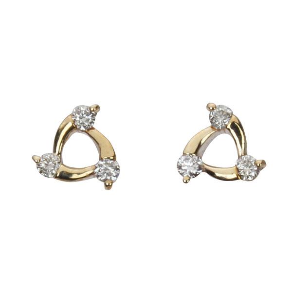 ダイヤモンド ピアス ダイヤピアス スタッドピアス 18金 k18 18k イエローゴールド ペア シンプル 送料無料 4月誕生石 プレゼント ギフト ご褒美 自分買い puの画像