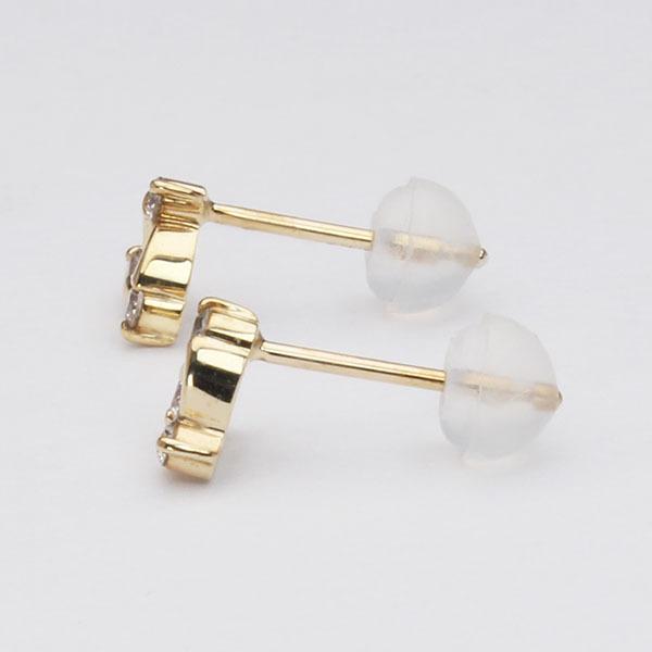 ダイヤモンド ピアス ダイヤピアス スタッドピアス 18金 k18 18k イエローゴールド ペア シンプル 送料無料 4月誕生石 プレゼント ギフト ご褒美 自分買い puの画像