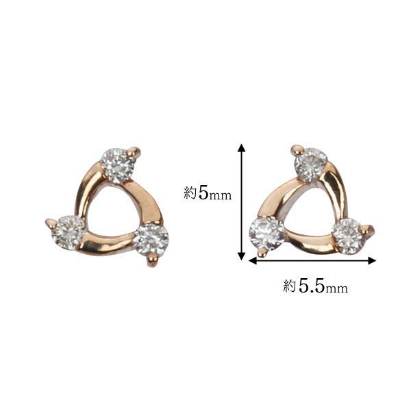 ダイヤモンド ピアス ダイヤピアス スタッドピアス 18金 k18 18k ピンクゴールド ペア シンプル 送料無料 4月誕生石 人気 プレゼント ギフト 自分買い puの画像