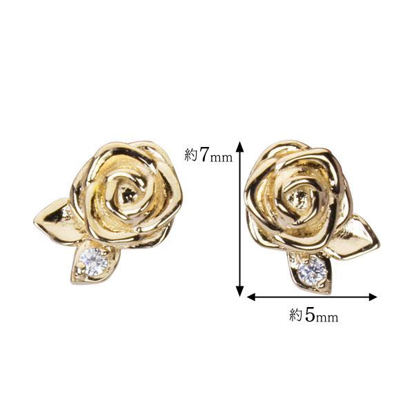 ピアス バラピアス 薔薇 ばら ダイヤピアス ダイヤモンド スタッド