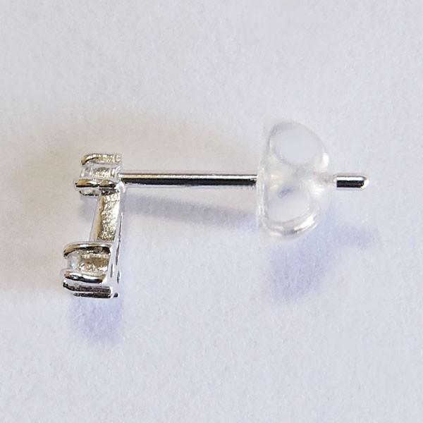 ダイヤモンド ピアス k18 ホワイトゴールド 0.04ct スタッド プチ かわいい 三角形型 レディース ダイヤ保証書付 送料無料 プレゼント ギフト 自分買い puの画像