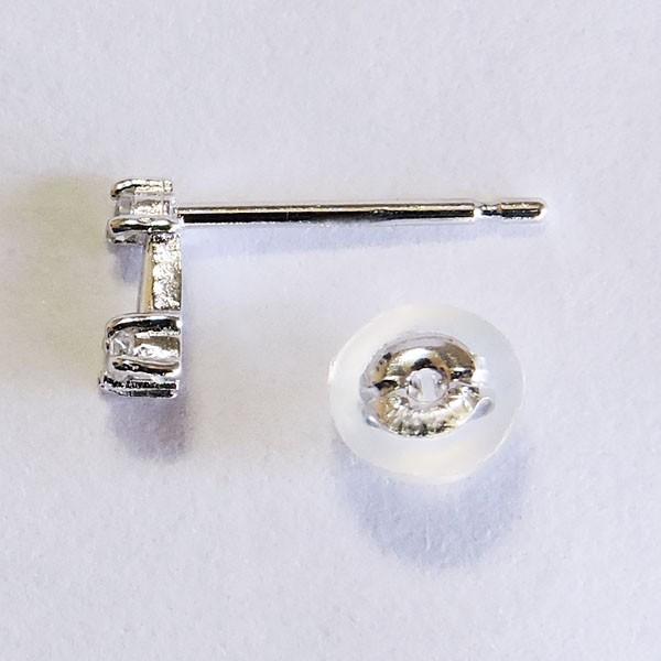 ダイヤモンド ピアス k18 ホワイトゴールド 0.04ct スタッド プチ かわいい 三角形型 レディース ダイヤ保証書付 送料無料 プレゼント ギフト 自分買い puの画像
