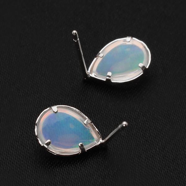 オパール ピアス スタッドピアス プラチナ Pt pt900 プラチナ900 10月