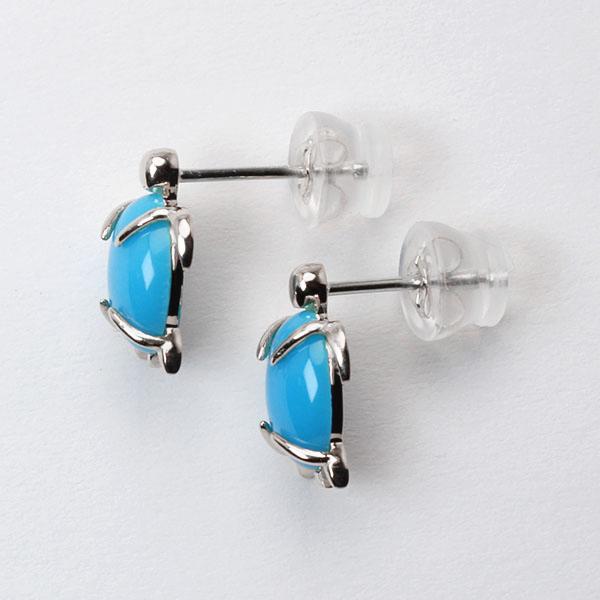ターコイズ　純プラチナ　 アメリカンピアス 美品 K10YGターコイズアメリカンピアス – I&JEWELRY