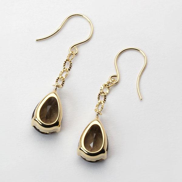 18k スモーキークォーツピアス 楽天市場】『新春ポイント20倍』【あす楽】ホワイトゴールド (K18WG