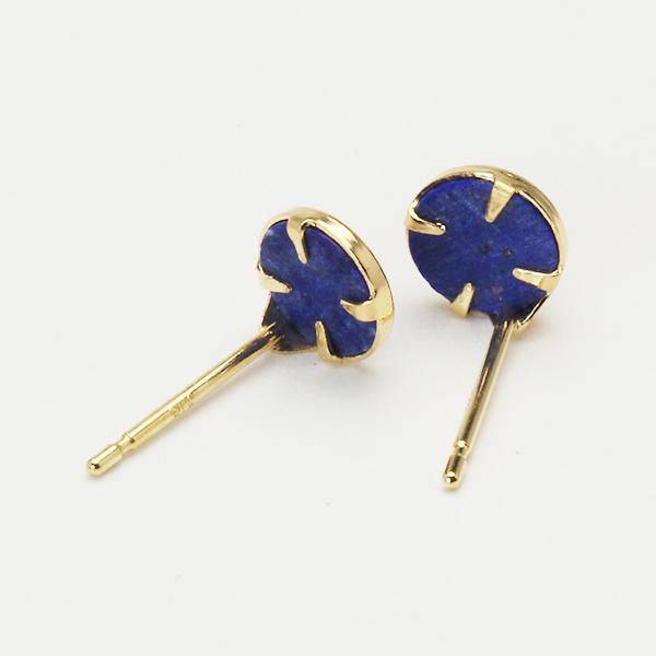 ラピスラズリ K18 ゴールド ピアス ラピスラズリ ピアス スタッドピアス k18 18k 18金 イエローゴールド