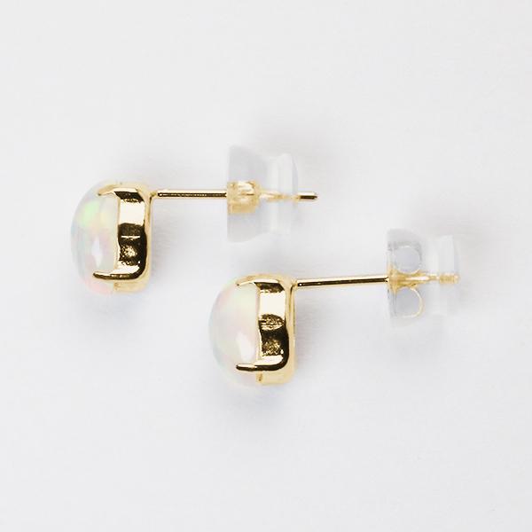オパール ピアス スタッドピアス k18 イエローゴールド 18金 18k 10月