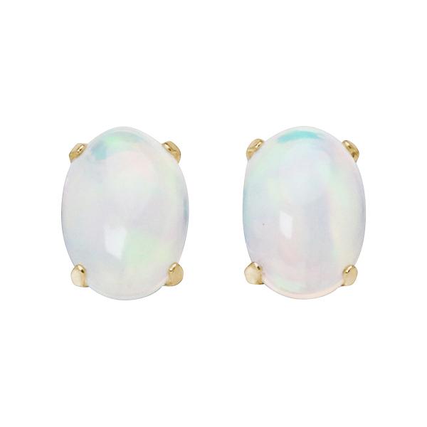 オパール ピアス スタッドピアス k18 イエローゴールド 18金 18k 10月