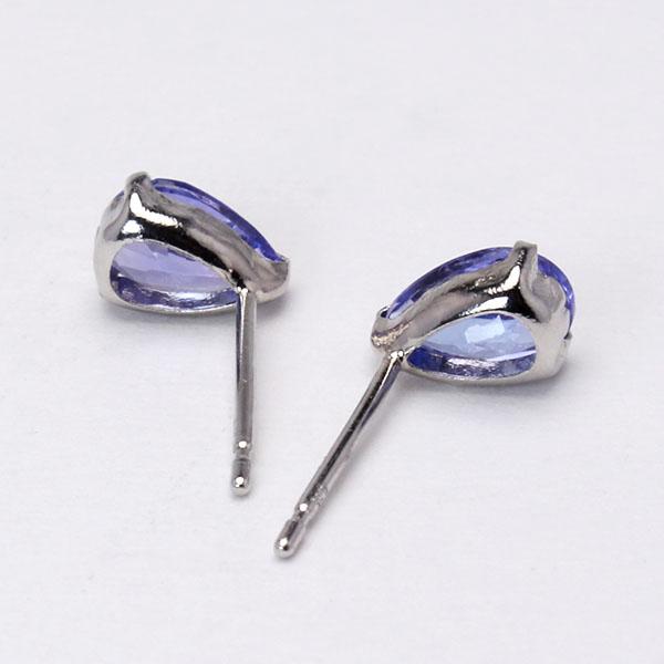 タンザナイト ピアス スタッドピアス プラチナ pt900 ペアシェイプ