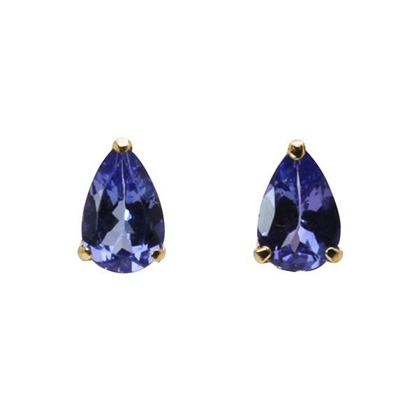 タンザナイト ピアス スタッドピアス k18 18k 18金 イエローゴールド