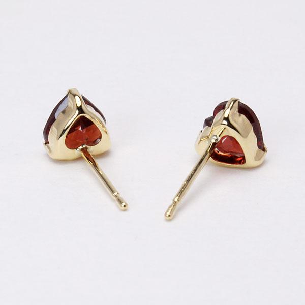 ガーネット ピアス ハートピアス スタッドピアス k18 18金 18k 