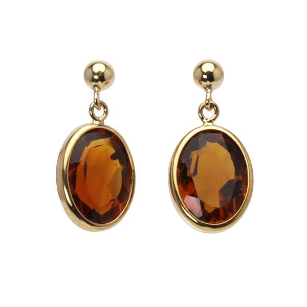 マデイラシトリン ピアス 揺れる スタッドピアス k18 18k 18金