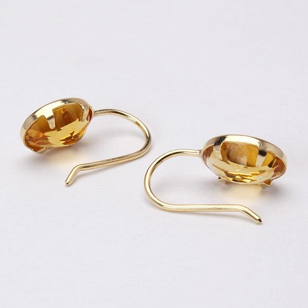 シトリン ピアス フックピアス k18 18k 18金 イエローゴールド 11月