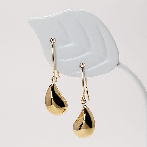 ピアス k18 18k 18金 イエローゴールド フックピアス ティアドロップ