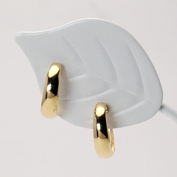 フープ ピアス k18 18k 18金 イエローゴールド ポスト遮断式