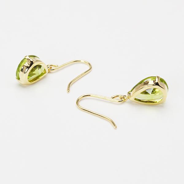 K18 ペリドット フック ピアス イエローゴールド ペリドット ピアス フックピアス k18 18k 18金 イエローゴールド 8月