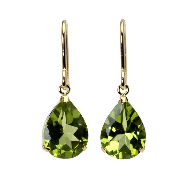 k18 ペリドット オニキス ベネチアンチェーン　アメリカンピアス ペリドット ピアス フックピアス k18 18k 18金 イエローゴールド 8月