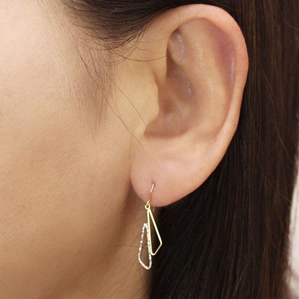 ピアス フックピアス k18 18金 18k イエローゴールド プラチナ pt900