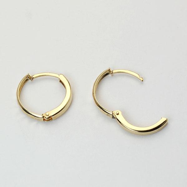 ピアス フープピアス k18 18k 18金 イエローゴールド 中折れ式ピアス レディース 地金ピアス リバーシブル 送料無料 カジュアル 普段使い プレゼント ギフト puの画像