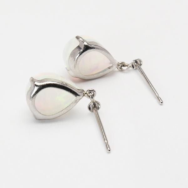 オパール ピアス プラチナ pt900 揺れる スタッドピアス 10月誕生石