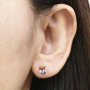 タンザナイト 蝶モチーフ ダイヤモンドピアス 0.06ct スタッドピアス k18 ピンクゴールド バタフライ ちょうちょ 送料無料 プレゼント ギフト 自分買い puの画像