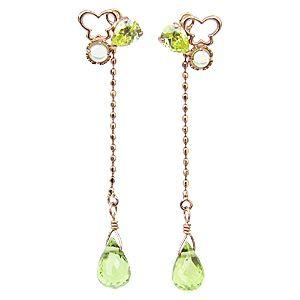 バタフライ ペリドット スタッドピアス 8月誕生石 2WAYピアス 蝶 k18 ピンクゴールド ちょうちょ 送料無料 普段使い プレゼント ギフト ご褒美 自分買い e