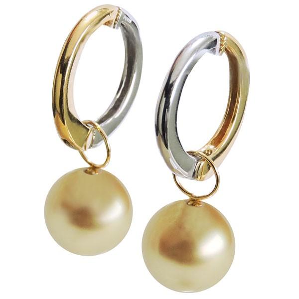 イヤリング イヤーカフ リバーシブル 18金 k18 ホワイトゴールド 南洋