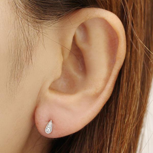 ピアス ダイヤモンドピアス ダイヤモンド ダイヤ スタッドピアス k18 18k 18金 ホワイトゴールド レディース 送料無料 プレゼント ギフト ご褒美 自分買い puの画像
