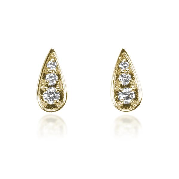 国内即発 VIPにて ピアス ダイヤモンドピアス ダイヤモンド ダイヤ スタッドピアス k18 18k 18金 イエローゴールド レディース 送料無料 プレゼント ギフト ご褒美 自分買い pu